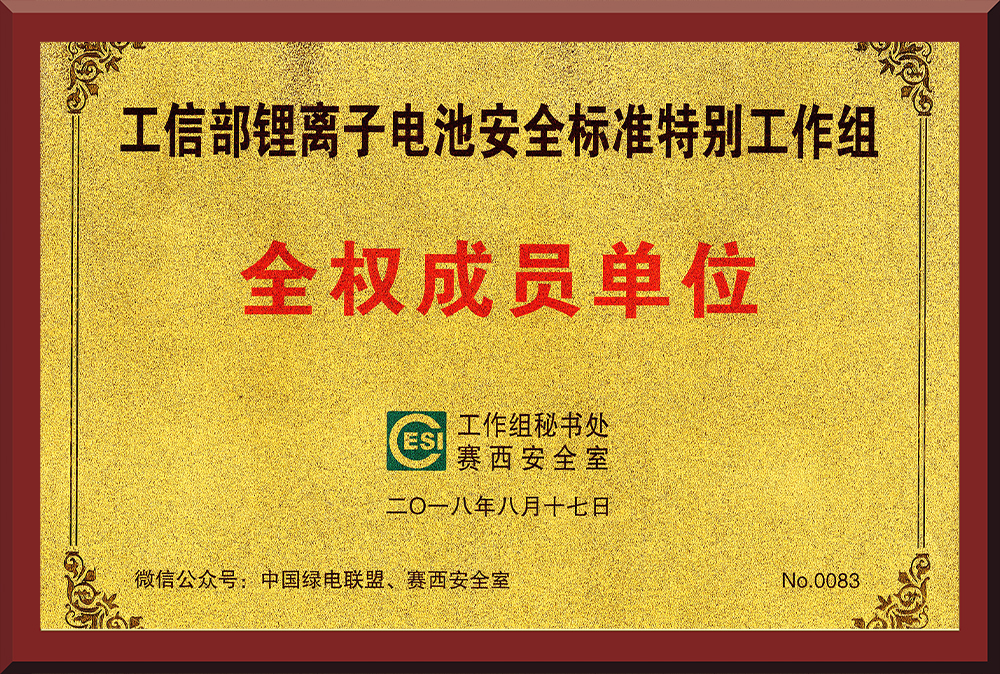 13、鋰電池安全標準特別工作組成員單位